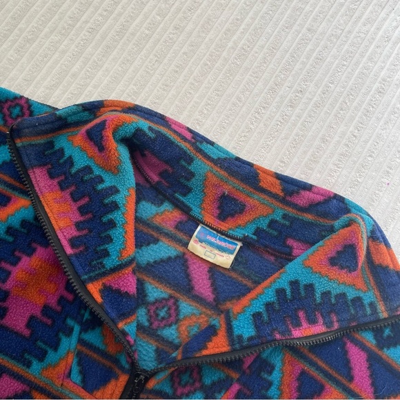 Vintage Wildrose Men’s Native Aztec Print 1/4 Zip Fuzzy Sherpa Sweater - Picture 3 of 10